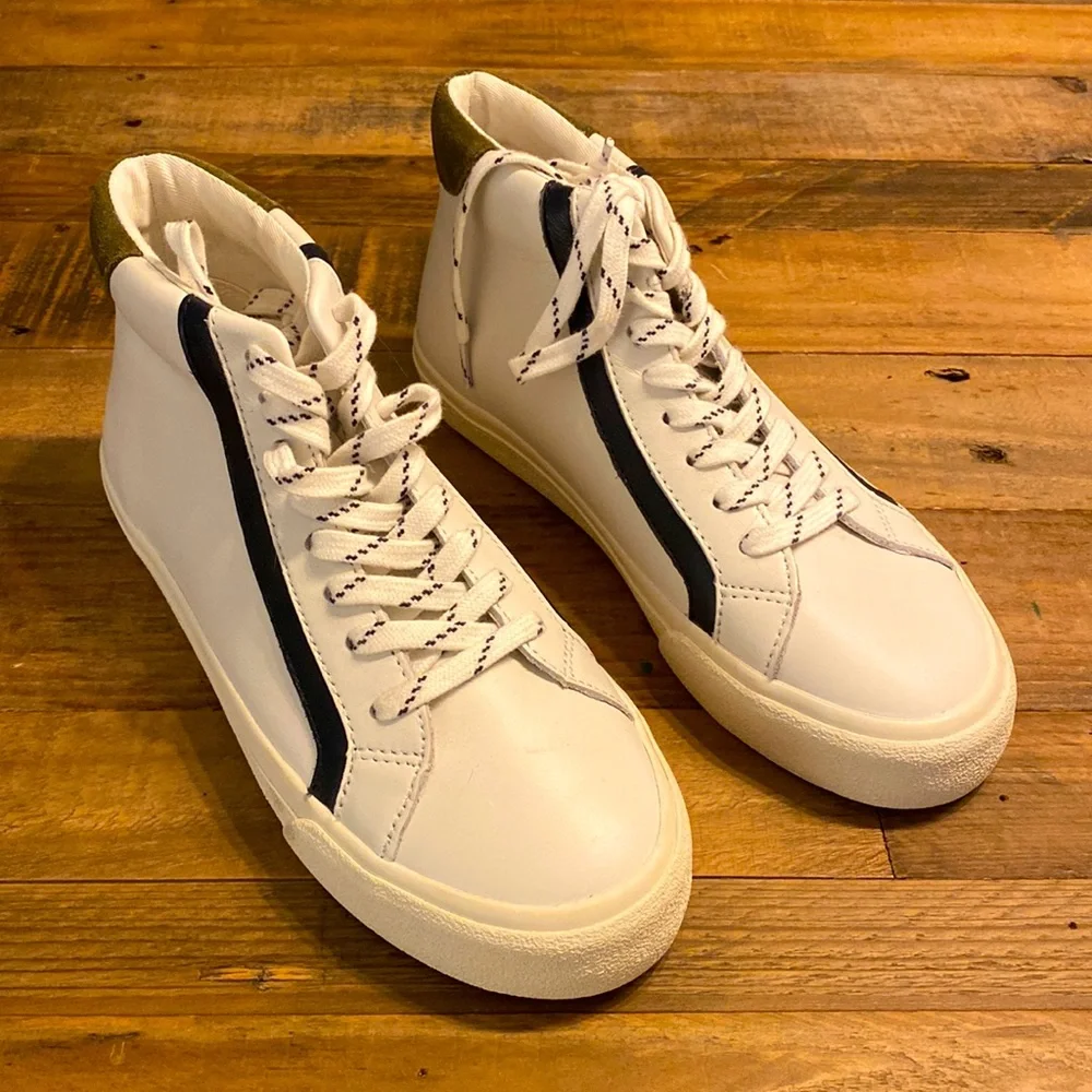 Madewell leather high tops, white, women’s 6.5 - Picture 2 of 5